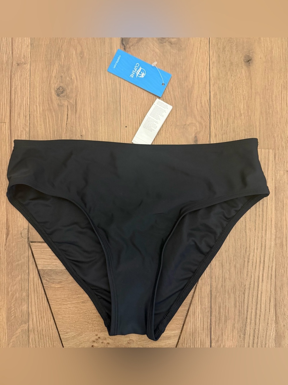 Cupshe Black Bikini Bottoms – Size Small NWT Classic Mid Rise